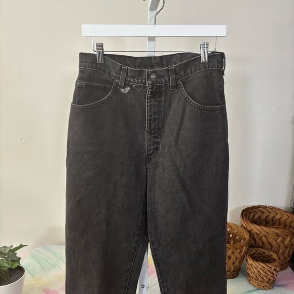 Vintage Land’s End size 10 high waisted black denim jeans - Picture 2 of 9